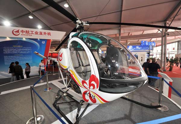 China unveils ultra-light civil helicopter