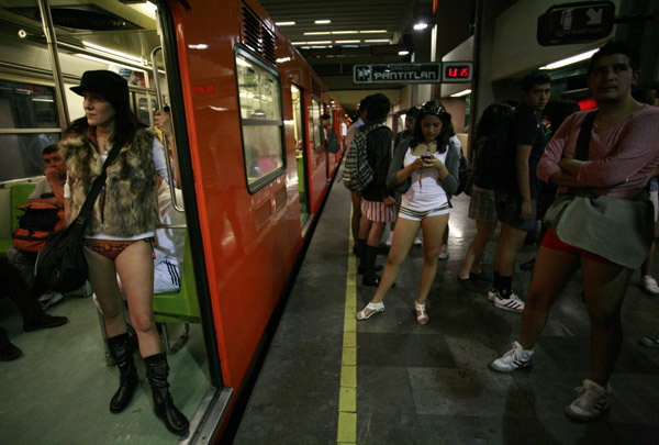 'No Pants Subway Ride' around the world