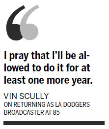 Scully returning as voice of Dodgers