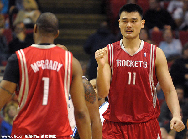 Former Houston Rockets center Yao Ming in basketball Hall of Fame
