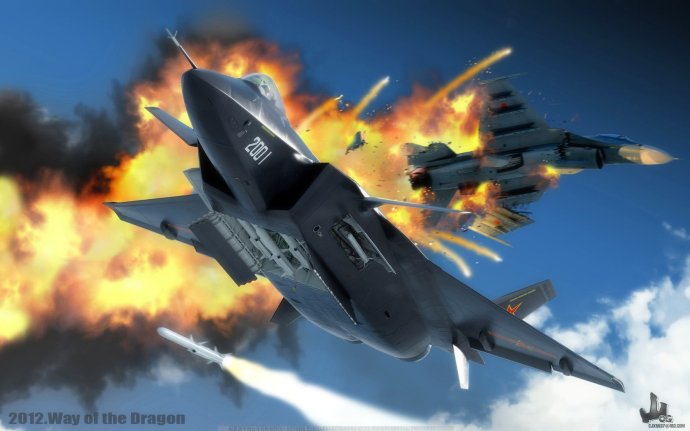 驚艷！網友繪制殲-20戰機發射空空導彈猛圖