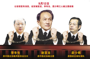 公安部證實(shí)謝亞龍、李冬生、蔚少輝被立案