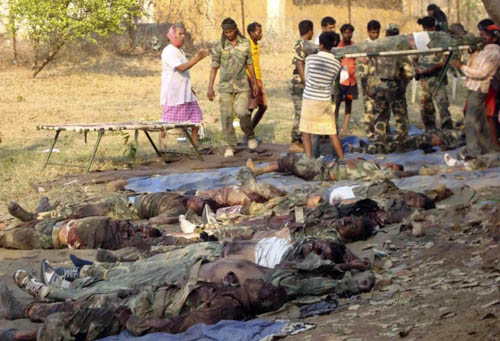 Rebels kill 75 troops in India
