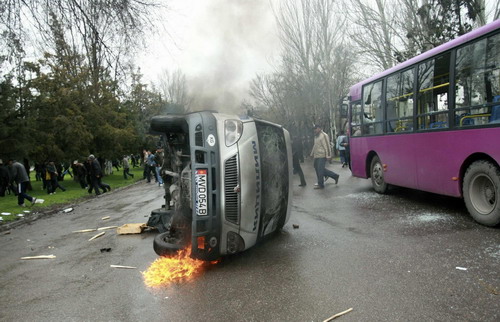 Anti-govt protests sweep Kyrgyzstan, 100 said dead