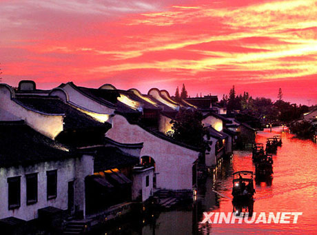 水鄉(xiāng)夜色入畫(huà)圖[圖]